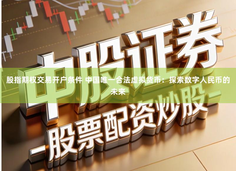 股指期权交易开户条件 中国唯一合法虚拟货币：探索数字人民币的未来